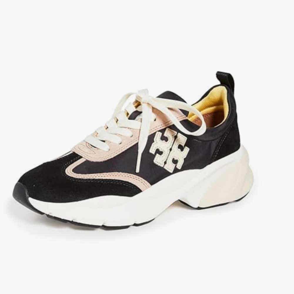 Tory Burch Black and Cream Sneakers
